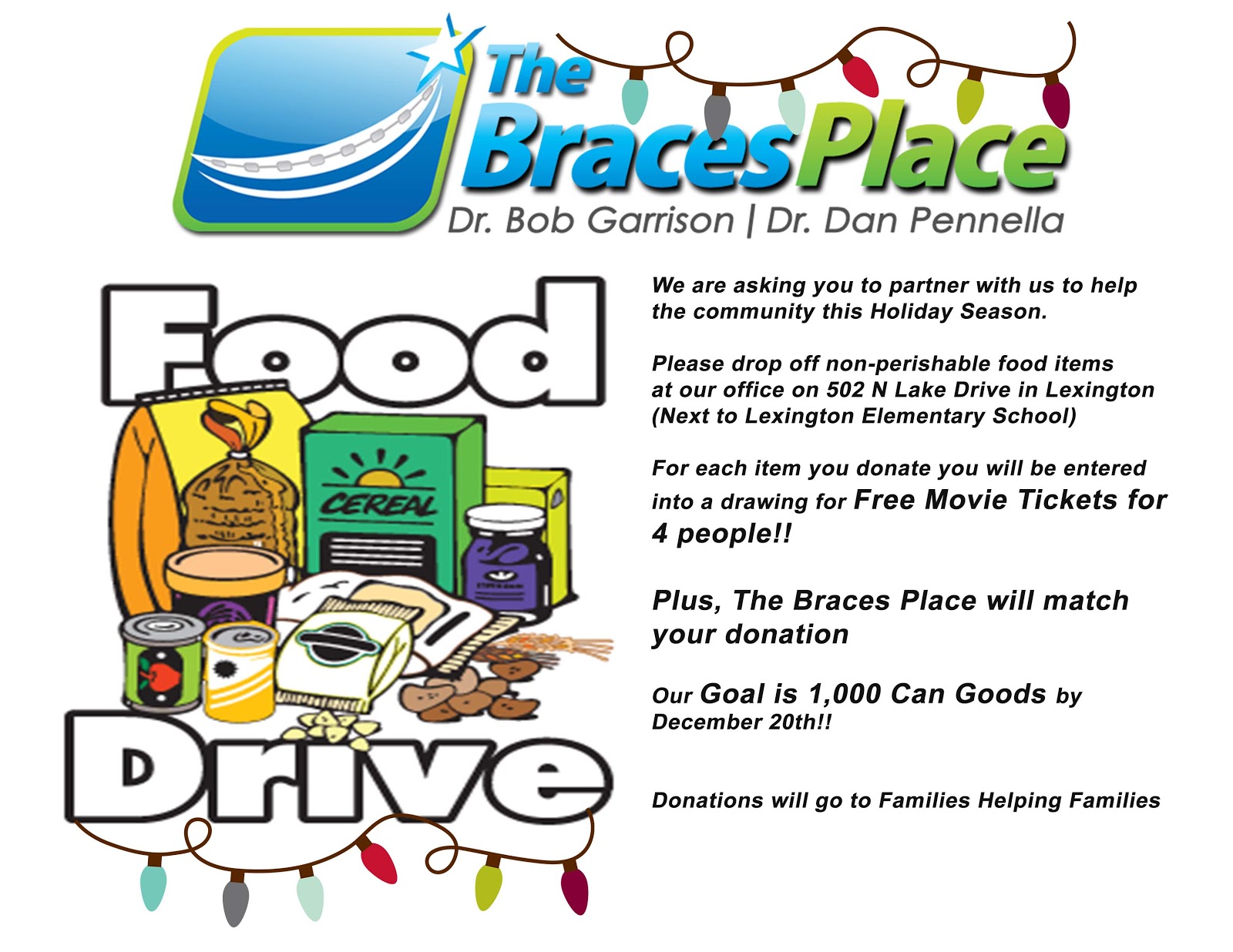holiday food drive flyer template