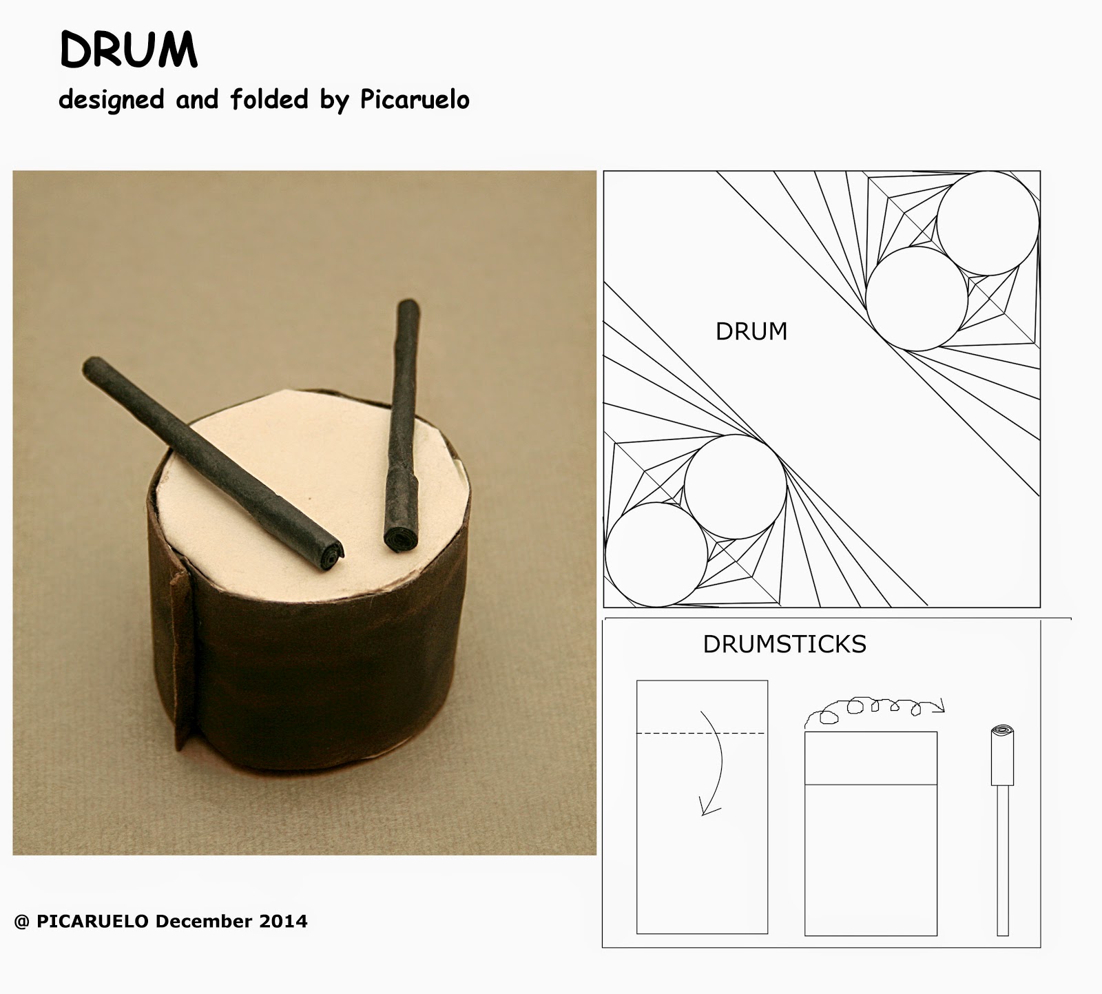 Picaruelo's origami THE DRUM