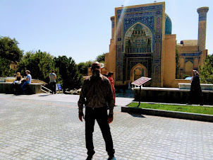 At the entrance of " Gur-E-Amir(Mausoleum of Amir Timur)" in Samarkand."