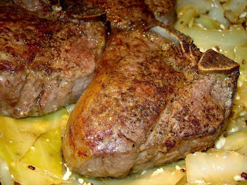 Cooking Gluten Free with Bea Rosemary Garlic Lamb Chops with Cabbage