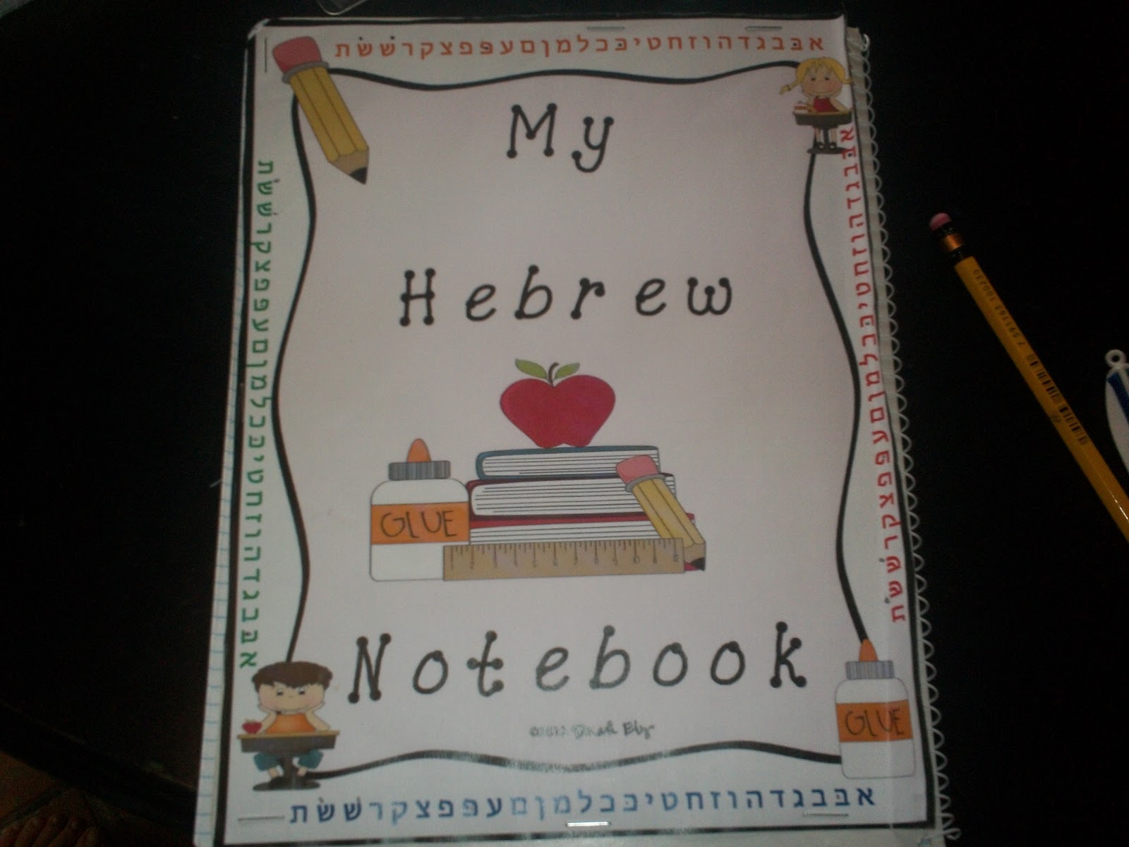 The Traveling Classroom Aleph Bet Hebrew Cards, Chart, & Notebook