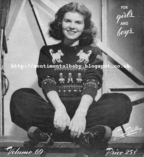 Free Pattern 1940's Knitting - Fair Isle Ski Sweater Free Pattern 1940's Knitting - Fair Isle Ski Sweater