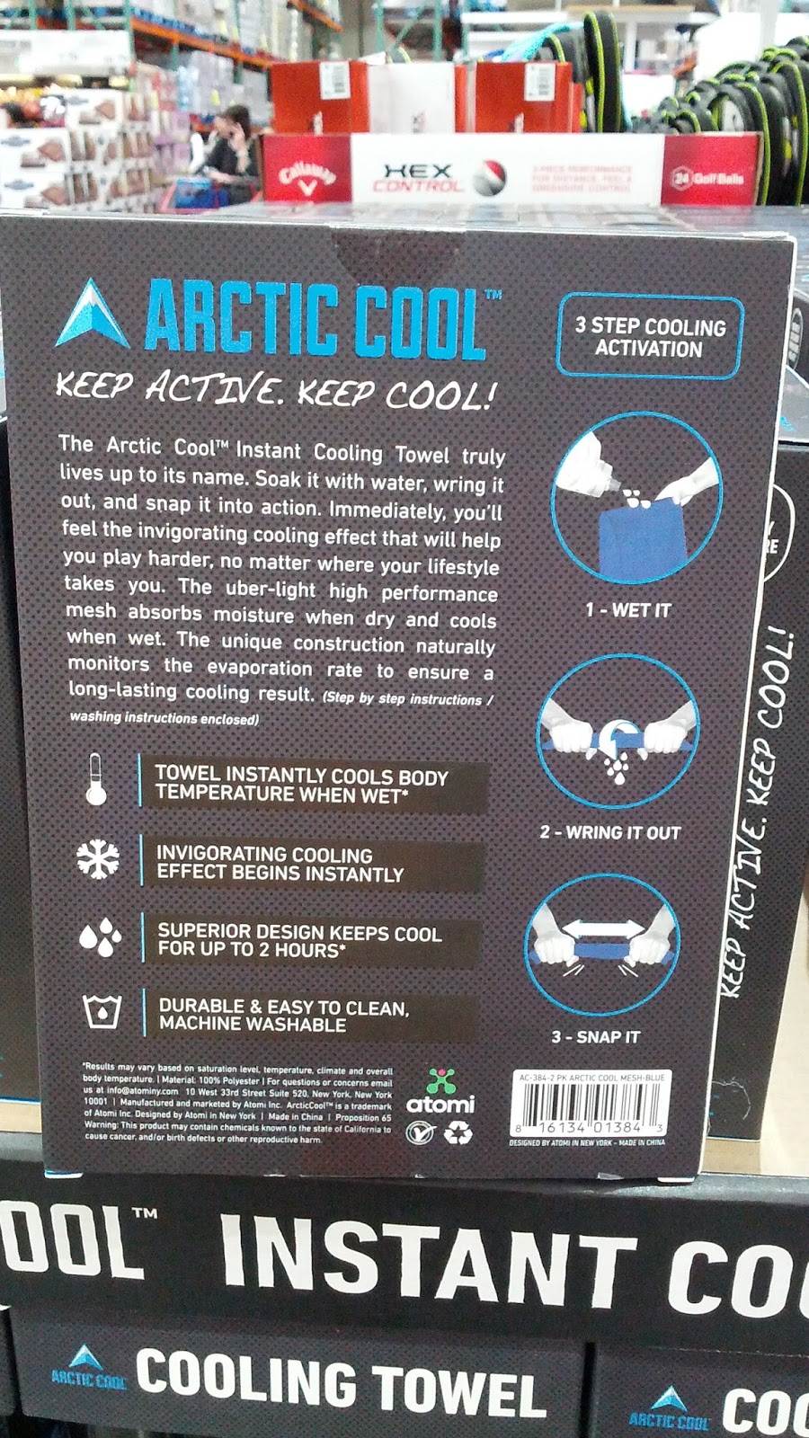 Arctic Cool Instant Cooling Towel (2 pk) Costco Weekender