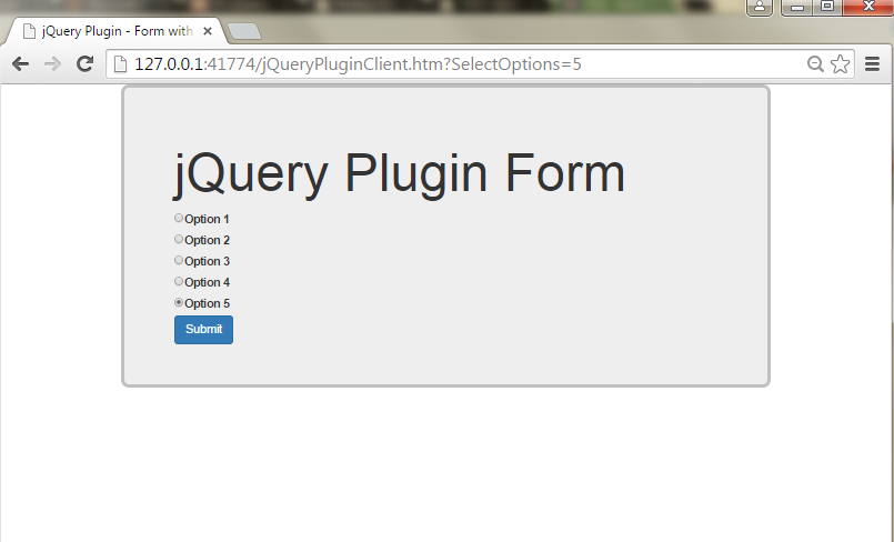 How to code a jQuery Plugin for HTML Form with Radio Buttons