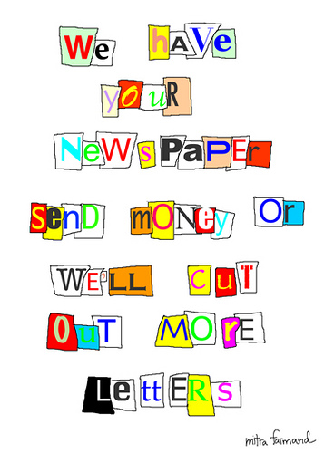 Ransom note font copy and paste picture