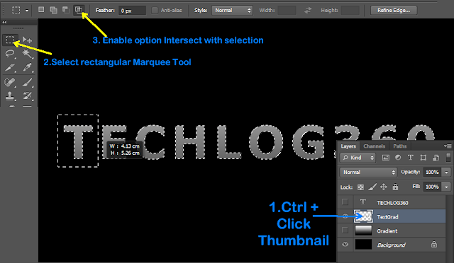use of rectangular marquee tool in photoshop