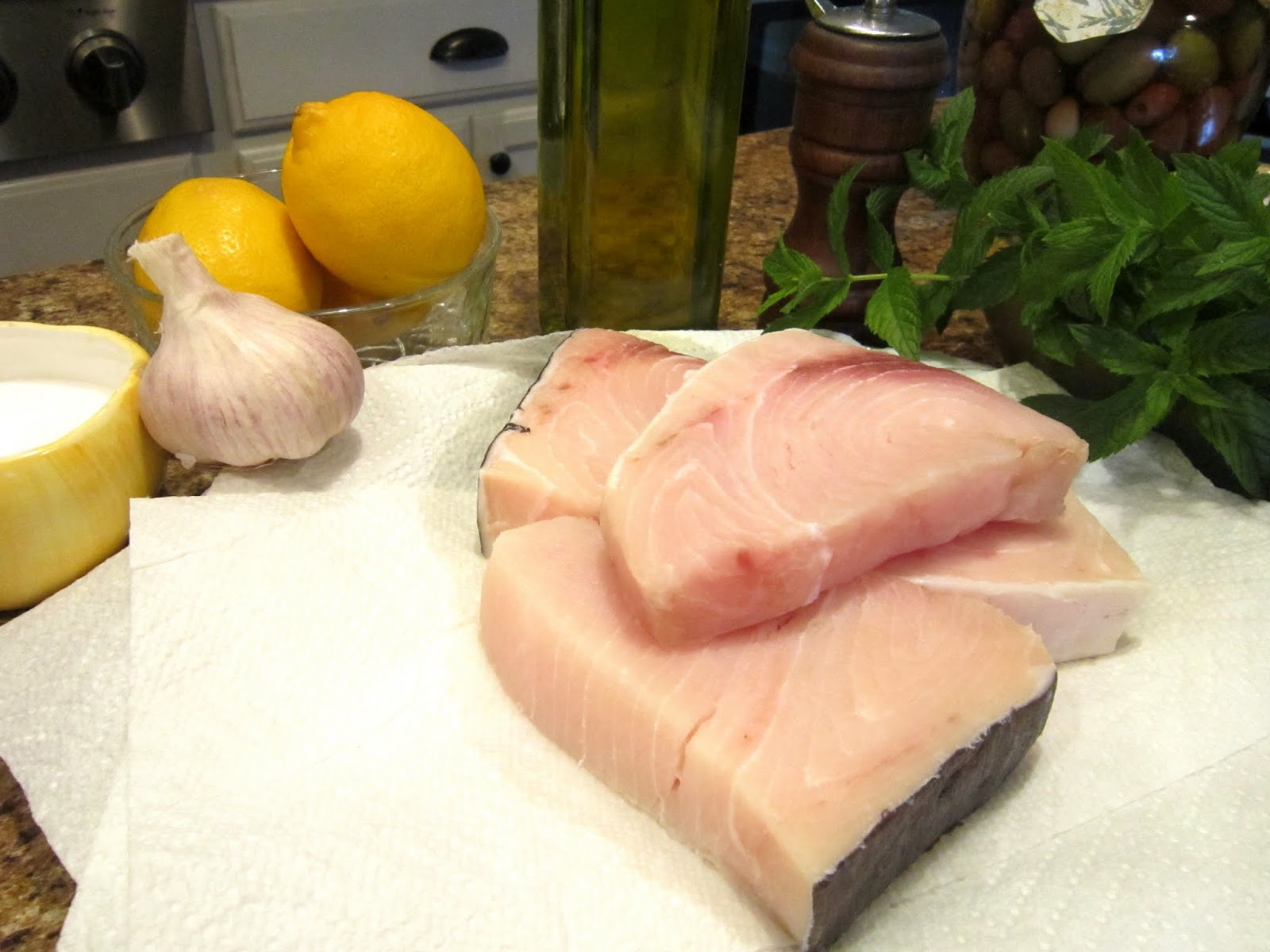 The Italian Next Door Grilled Swordfish with Lemon and Mint