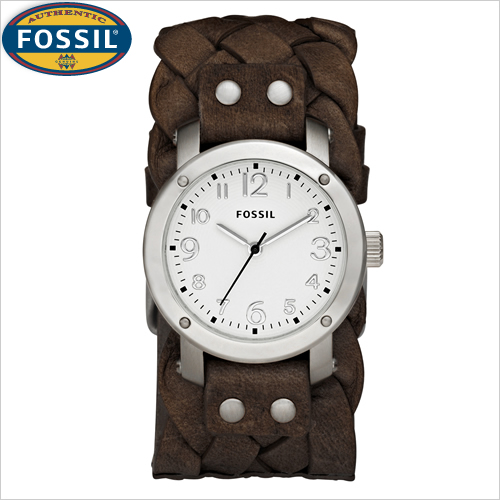 My loss is your gain! Fossil Women's Braided Leather Cuff Band Watch