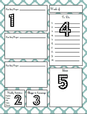 5 Free Blogging organizer printables