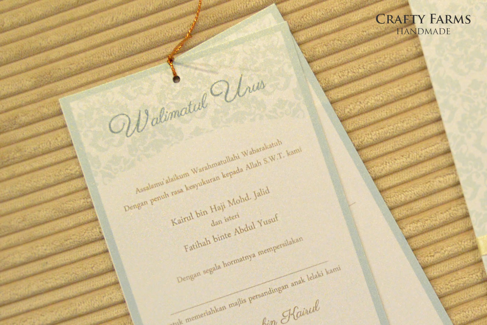 Baby Blue Damask Malay Wedding Pocket Invitation (craftyfarms.blogspot ...