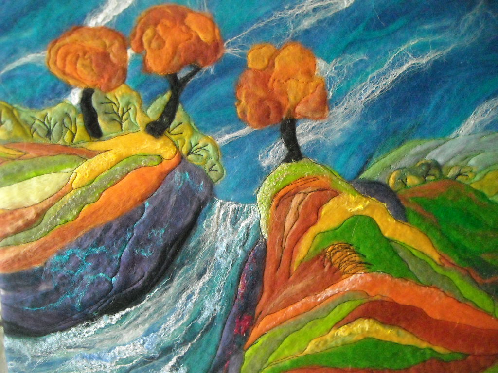 sue forey fibre art new felt paintings