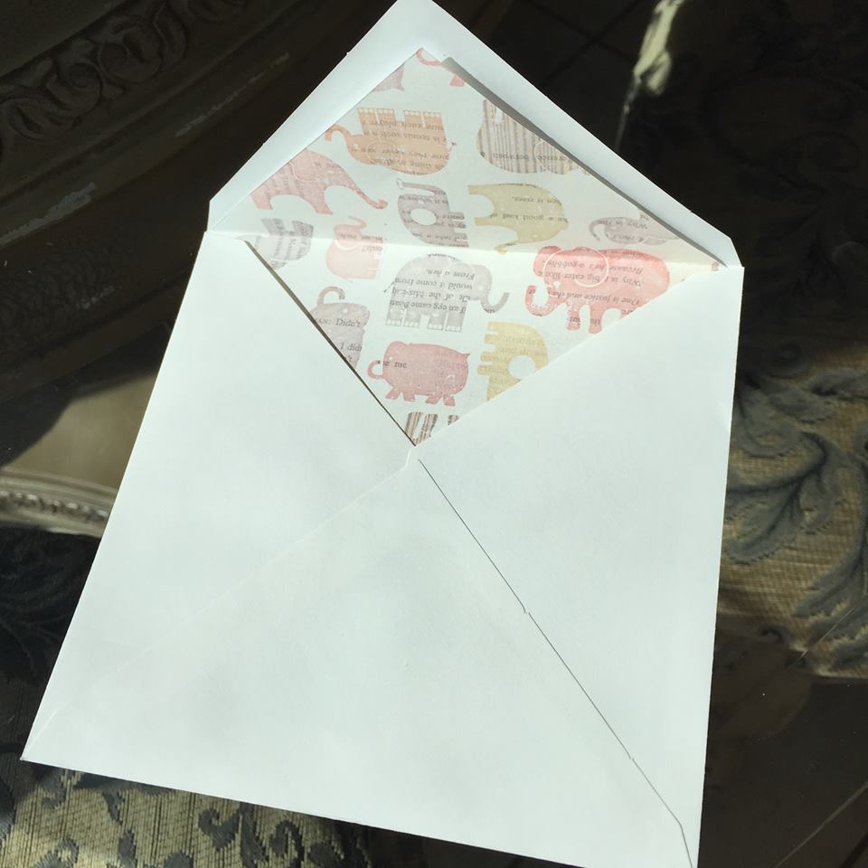 MuchoCrafts DIY BABY SHOWER MATCHING ENVELOPES TUTORIAL