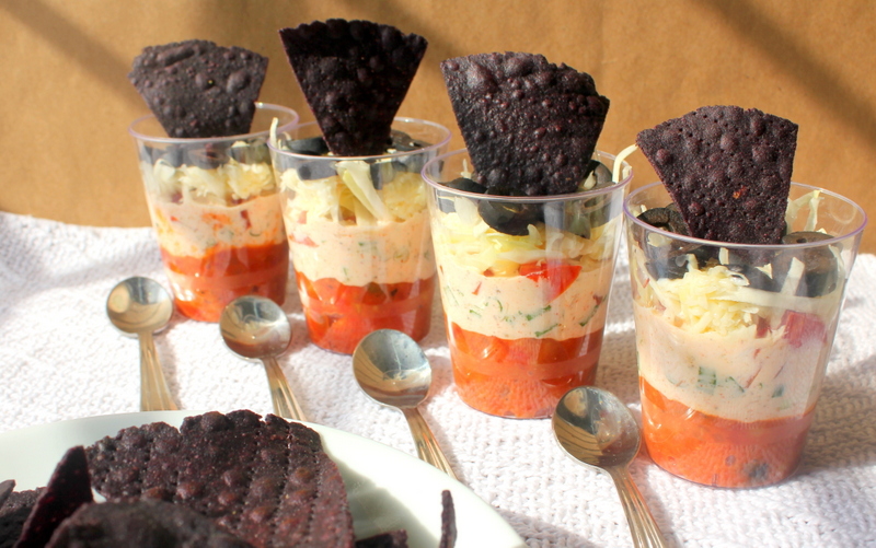 7 Layer Dip with Blue Corn Chips... Celebrating Participation