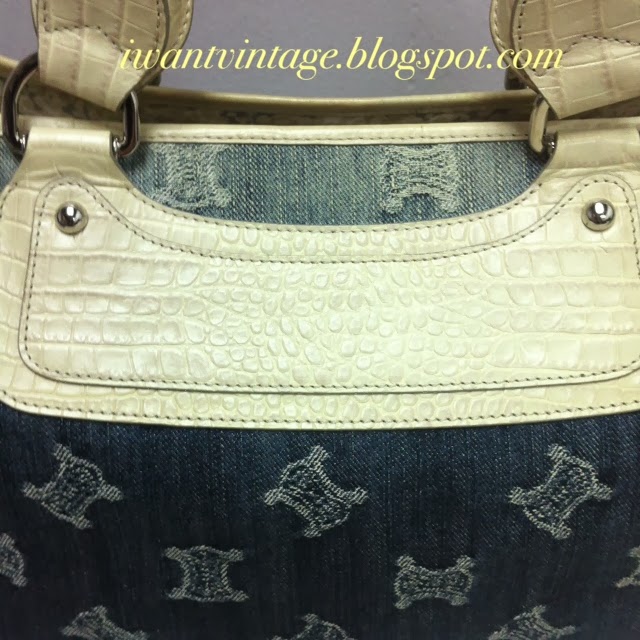 I Want Vintage | Vintage Designer Handbags: Celine Boogie Denim Bag  