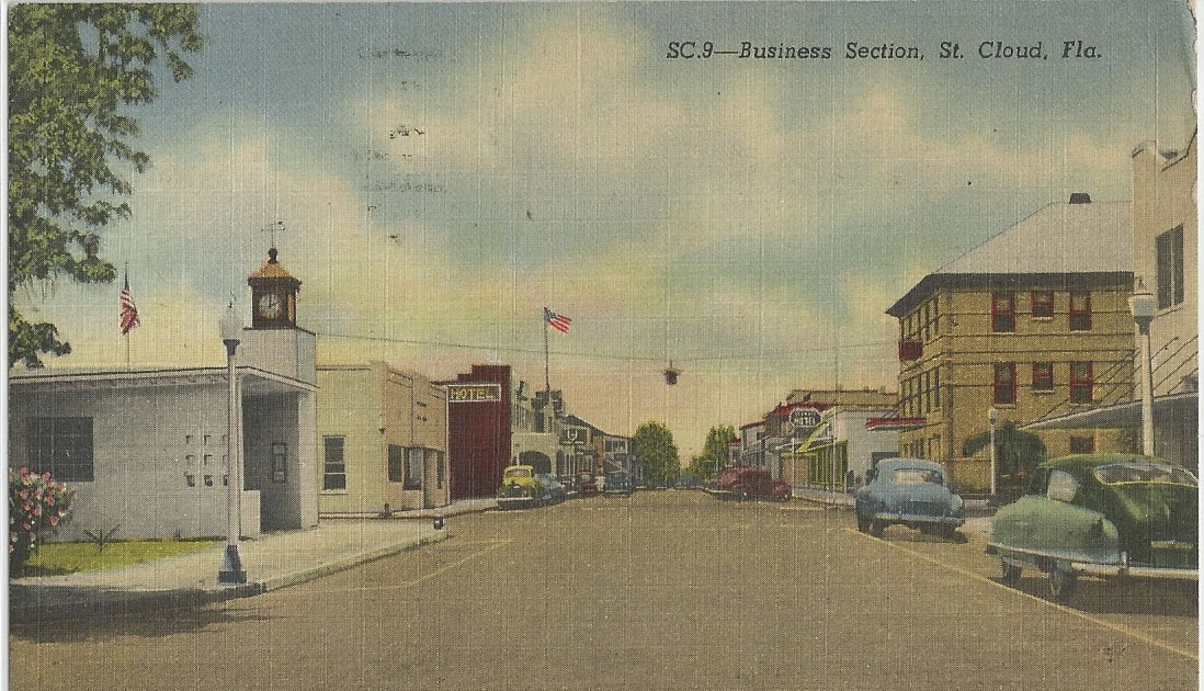 Postcard Messages from the Past: Business Section, St. Cloud, Fla.
