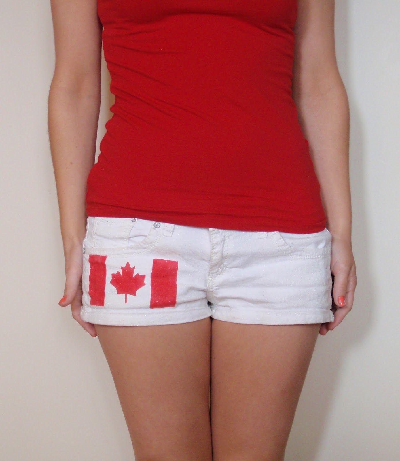 DIY Canada Day Shorts