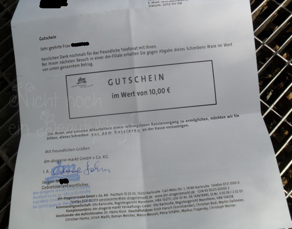 Nicht Noch Ein Beautyblog Schnappchen Verarsche Reaktion Von Dm Auf Meine Kritik