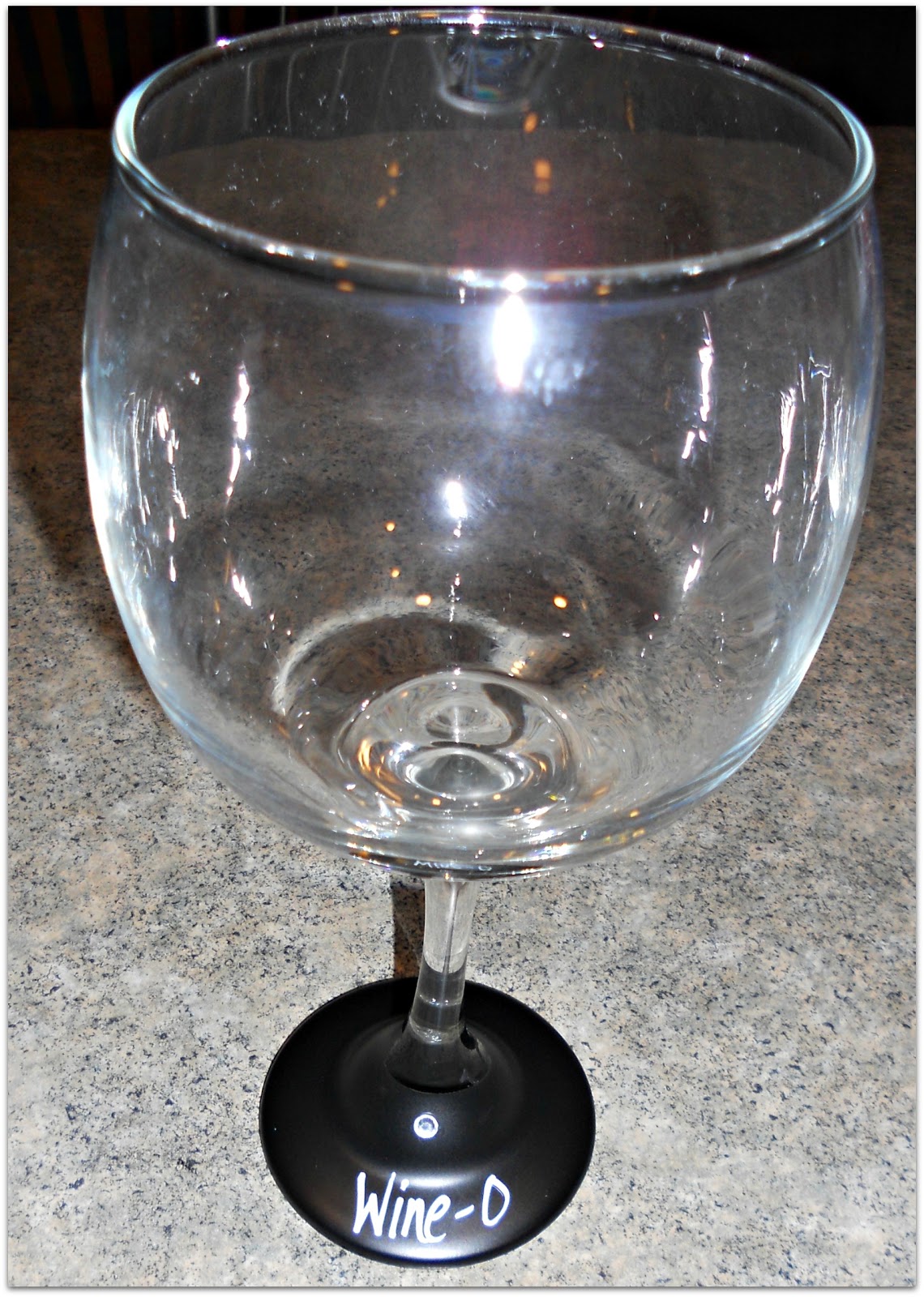 crazylou Homemade Holiday'sChalkboard Painted Wine Glasses