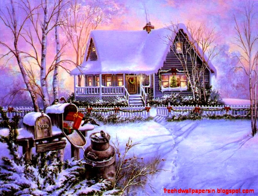 xmas scene wallpaper xmas scene wallpaper