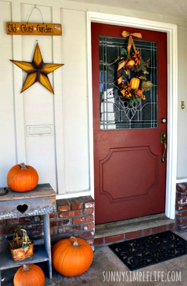 Sunny Simple Life Easy Fall Porch Decorating Ideas