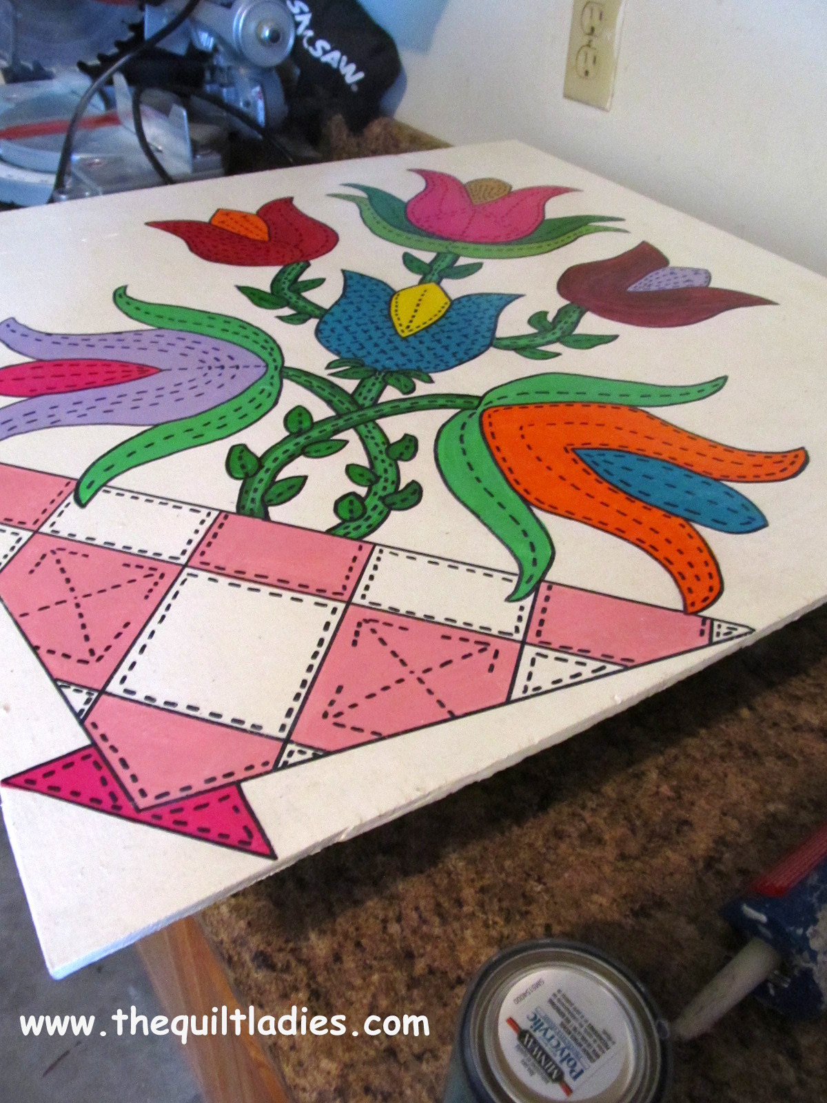 The Quilt Ladies Barn Quilt Made To Go On Our Fence