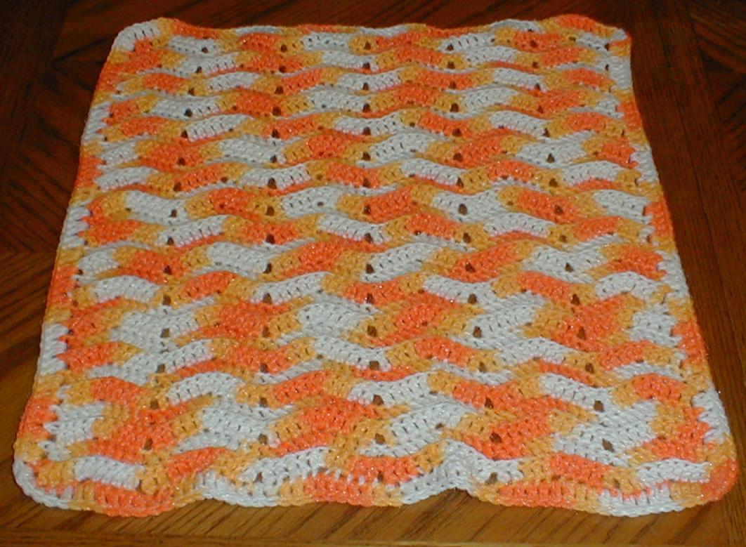 Karens Crocheted Garden of Colors 1st Halloween Preemie Blanket