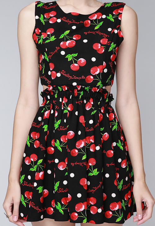 Shirley Cherry Side Cut Out Dress