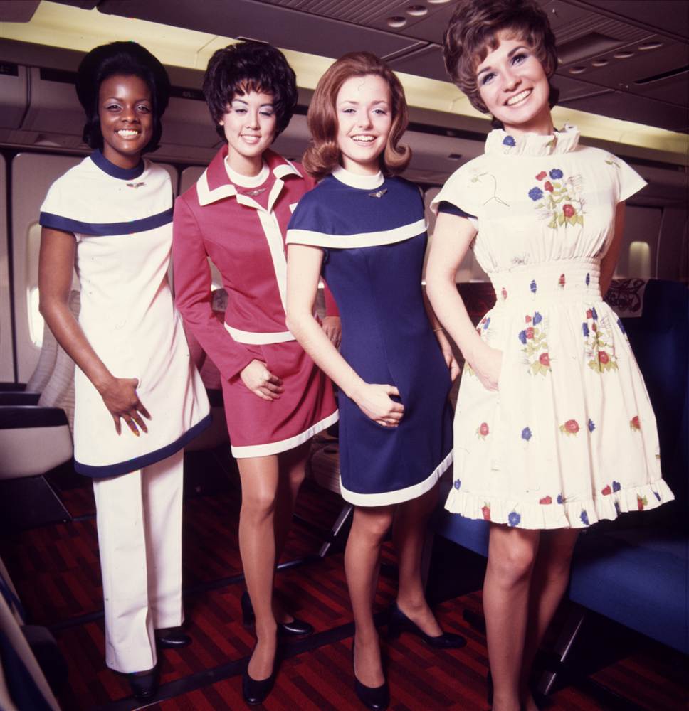 Airlines Past & Present American Airlines Vintage 1970's Stewardess