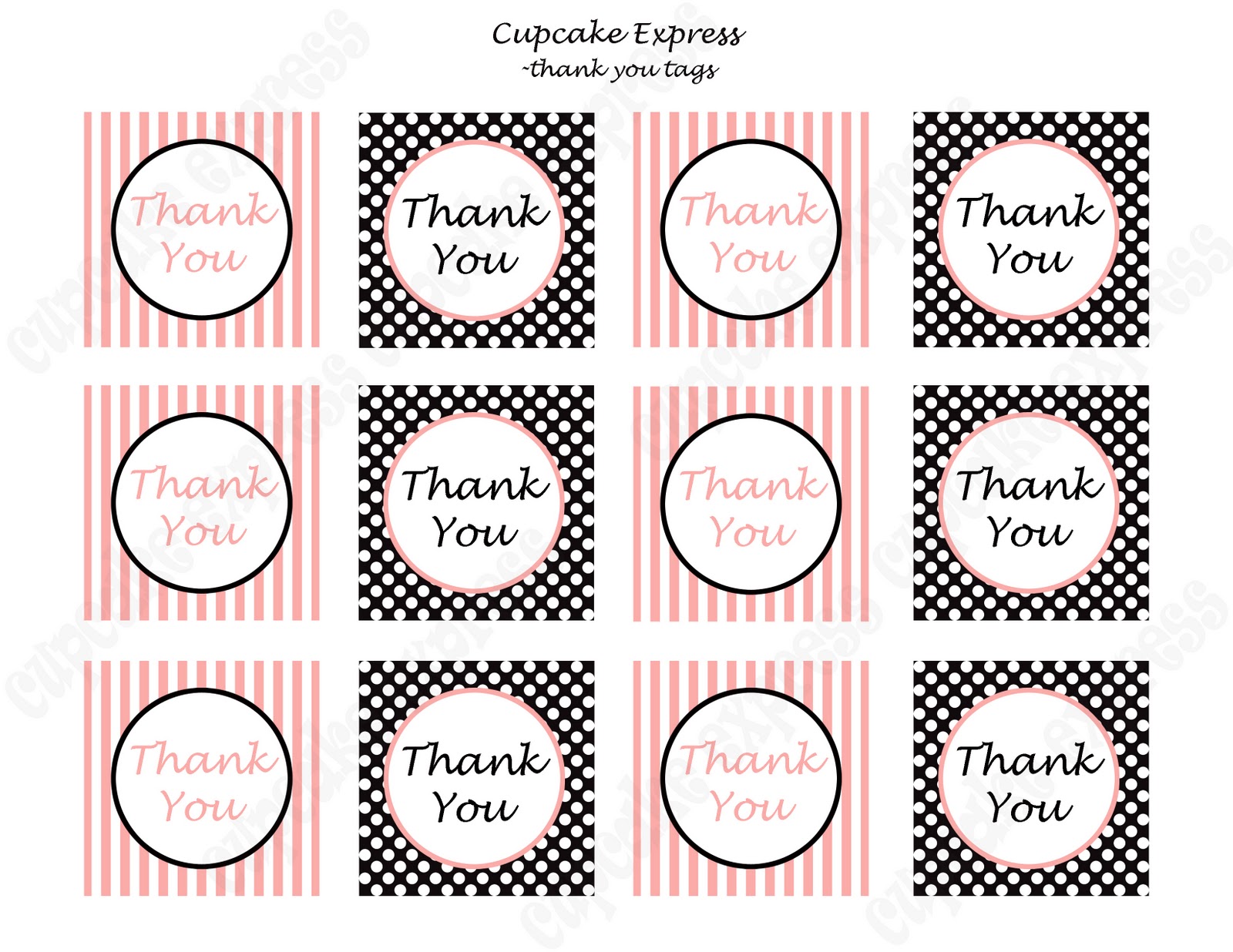 This is a picture of Playful Thank You Tags Printable This is a graphic of Playful Thank You Tags Printable