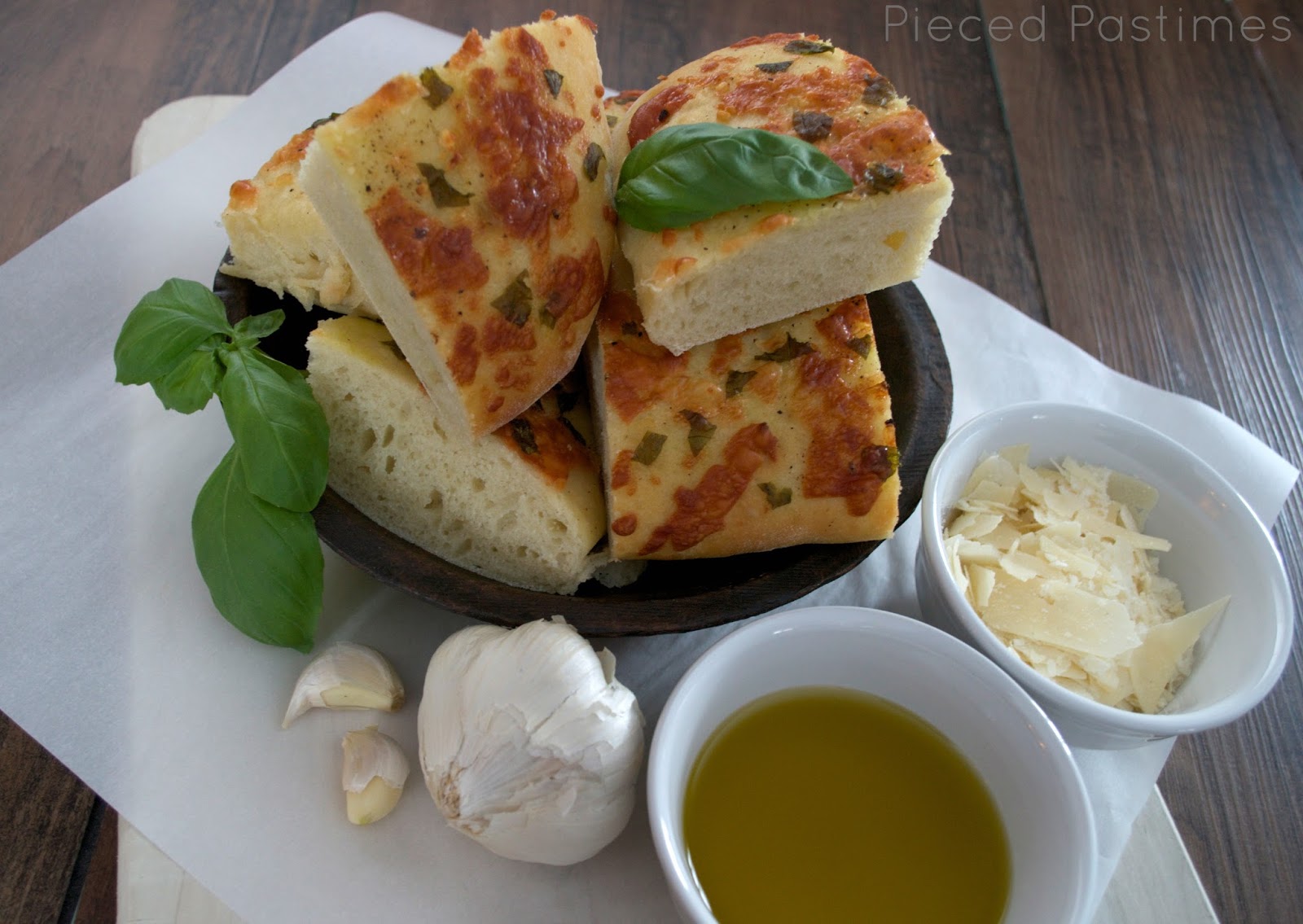 Pieced Pastimes Asiago Basil Focaccia