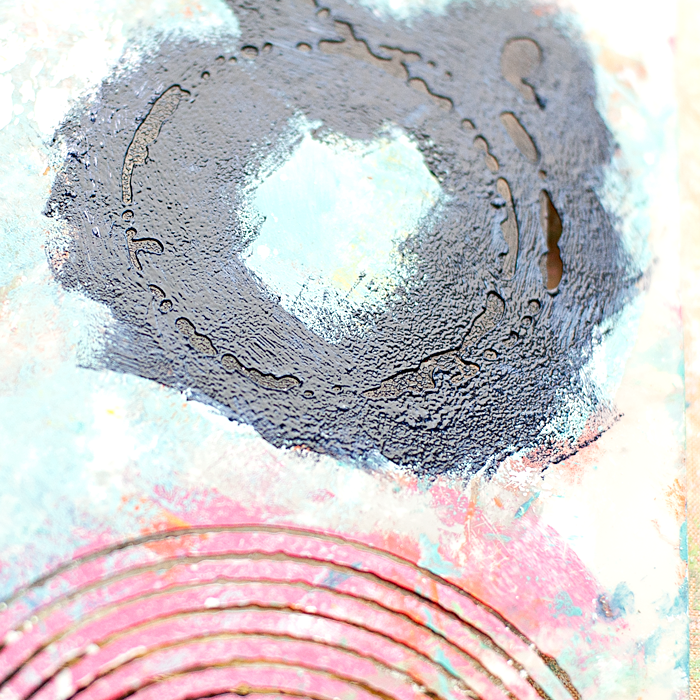 a simple mixed media tutorial using a Gelli Arts Plate, stencils and paint to add more texture to your projects