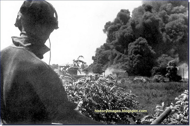 Soviet oilfields Maikop burned retreating Red Army