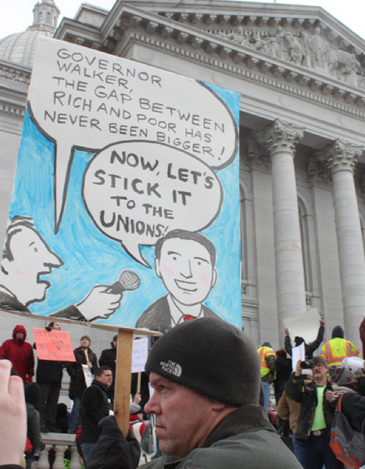 Signs Wisconsin Protest