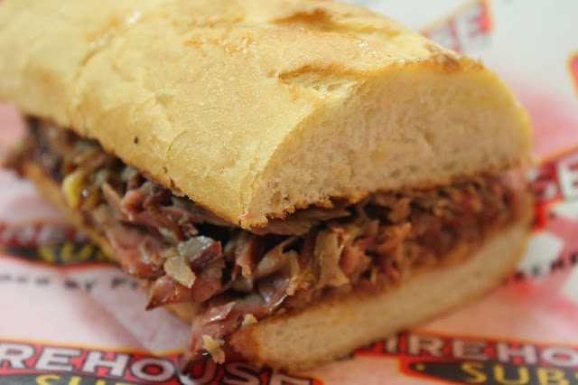 Smokehouse Beef & Cheddar Brisket sub at Firehouse Subs, Boston, Mass.