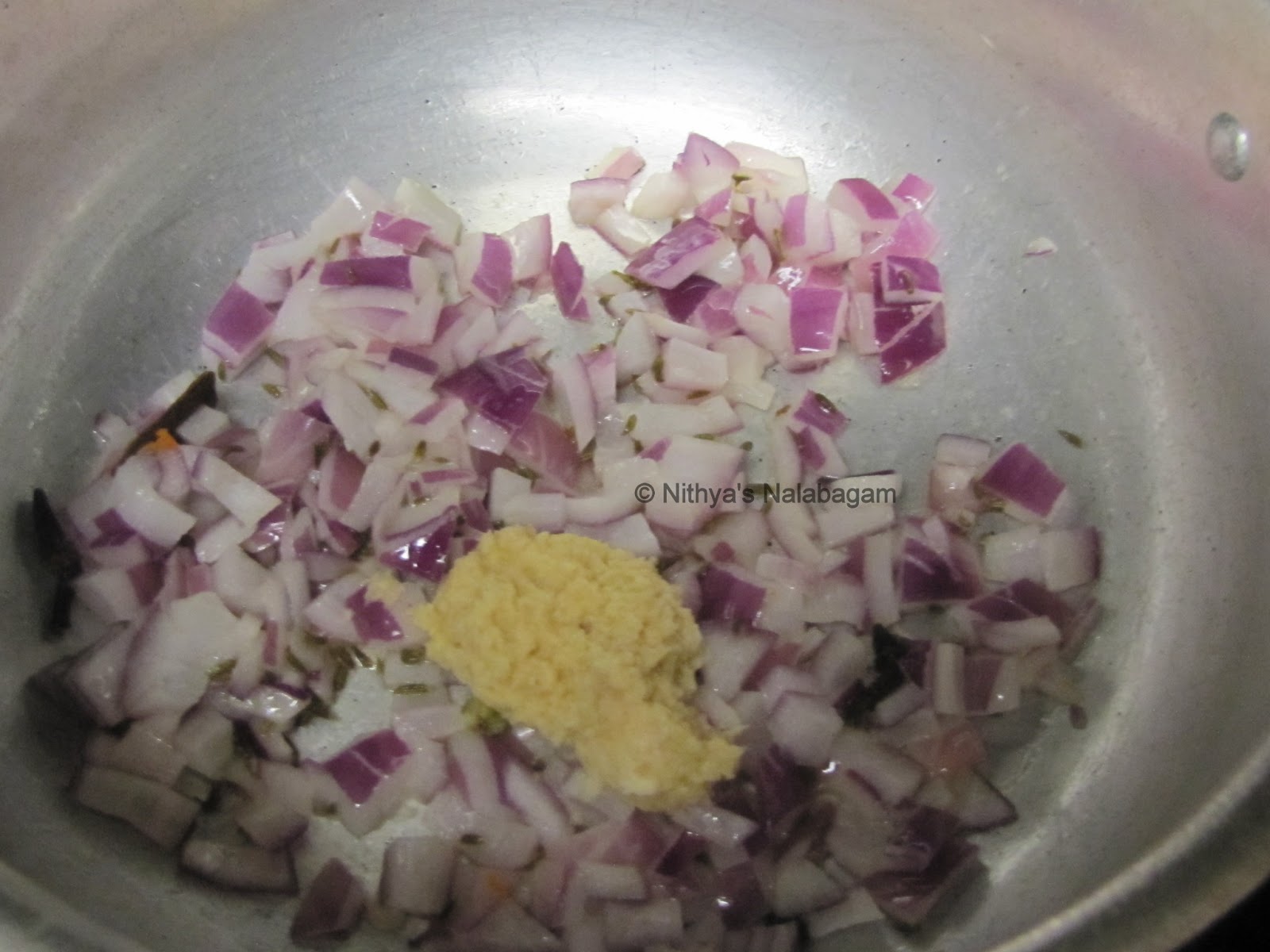 Coconut Milk Pulao in Pressure Cooker Nithya's Nalabagam