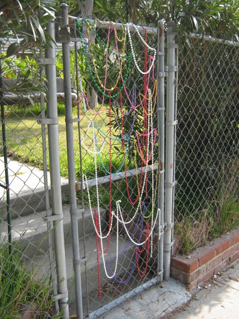 Sweater Surgery Joyeux Mardi Gras Chain Link Fence Decoration