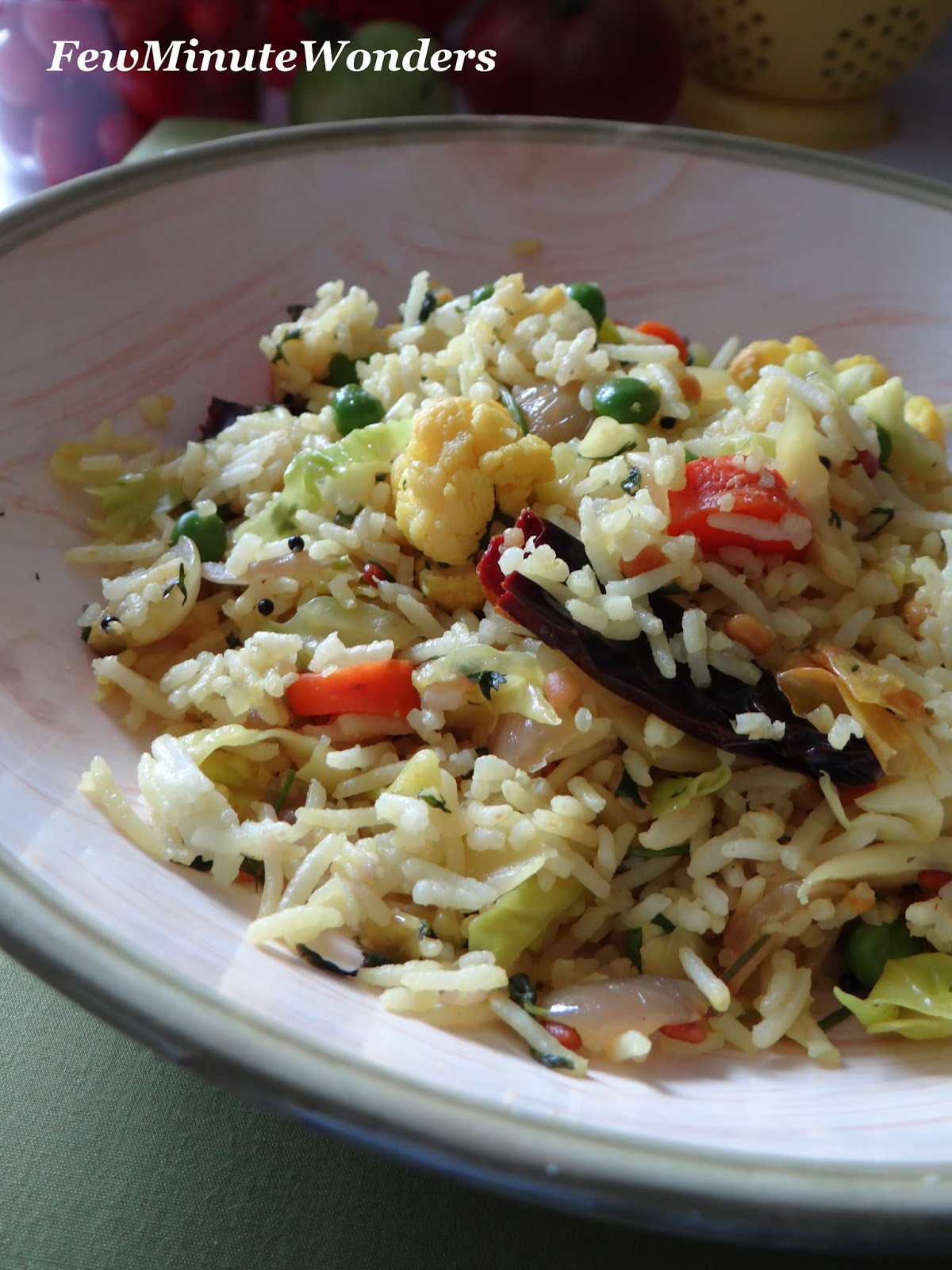 Simple Mixed Vegetable Rice Few Minute Wonders