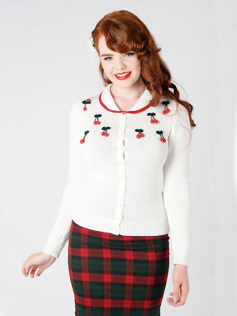 Juliana Cherry Cardigan Front 