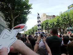 Diada castellera a Les Santes de Mataró.