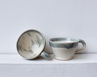 Set of 2 handmade ceramic cups - £25
