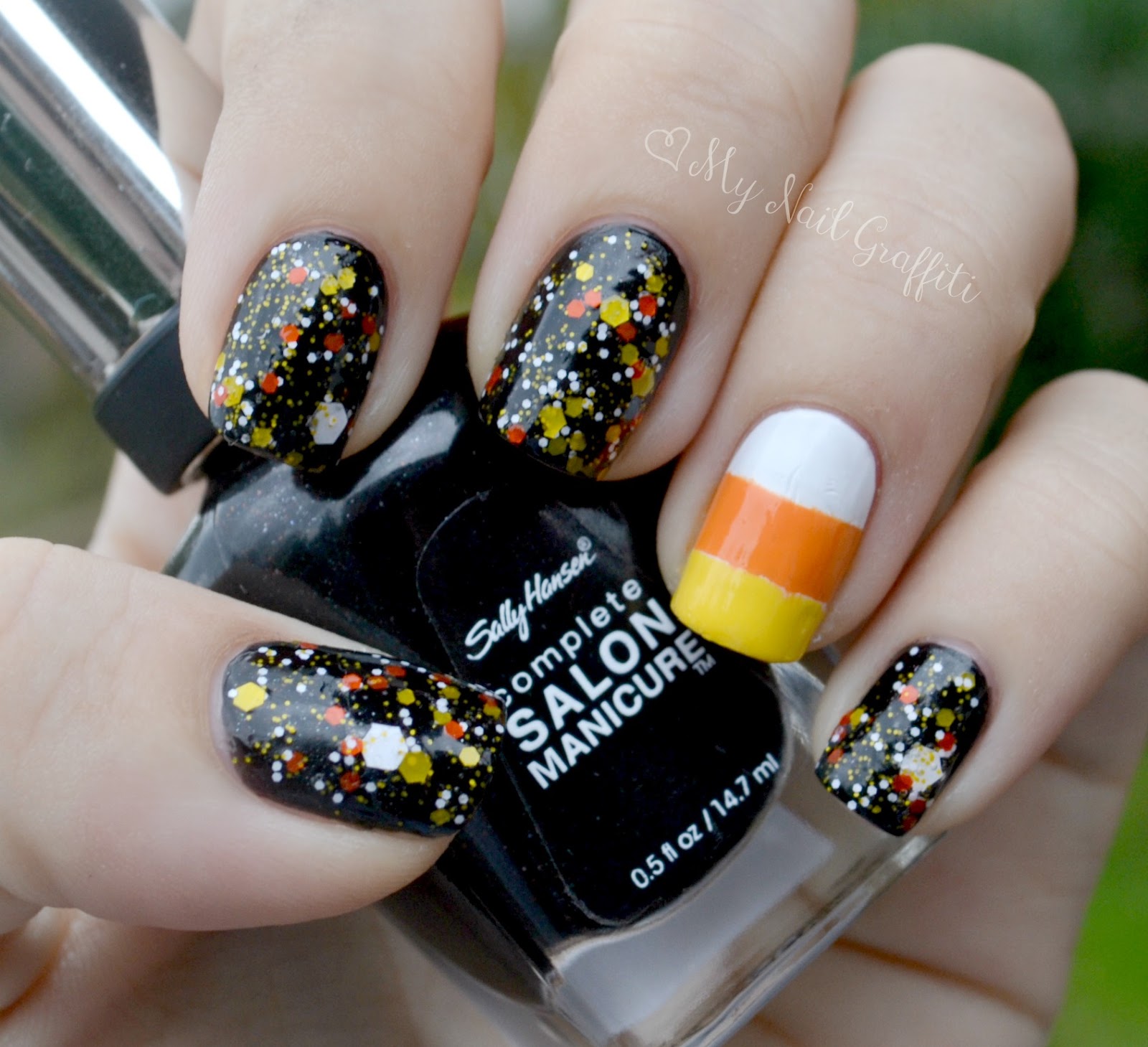 My Nail Graffiti Lush Lacquer Korny Candy + Nail Art