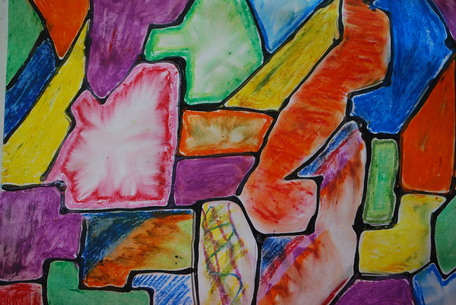 Art With Aubrey Black Glue and Oil Pastels