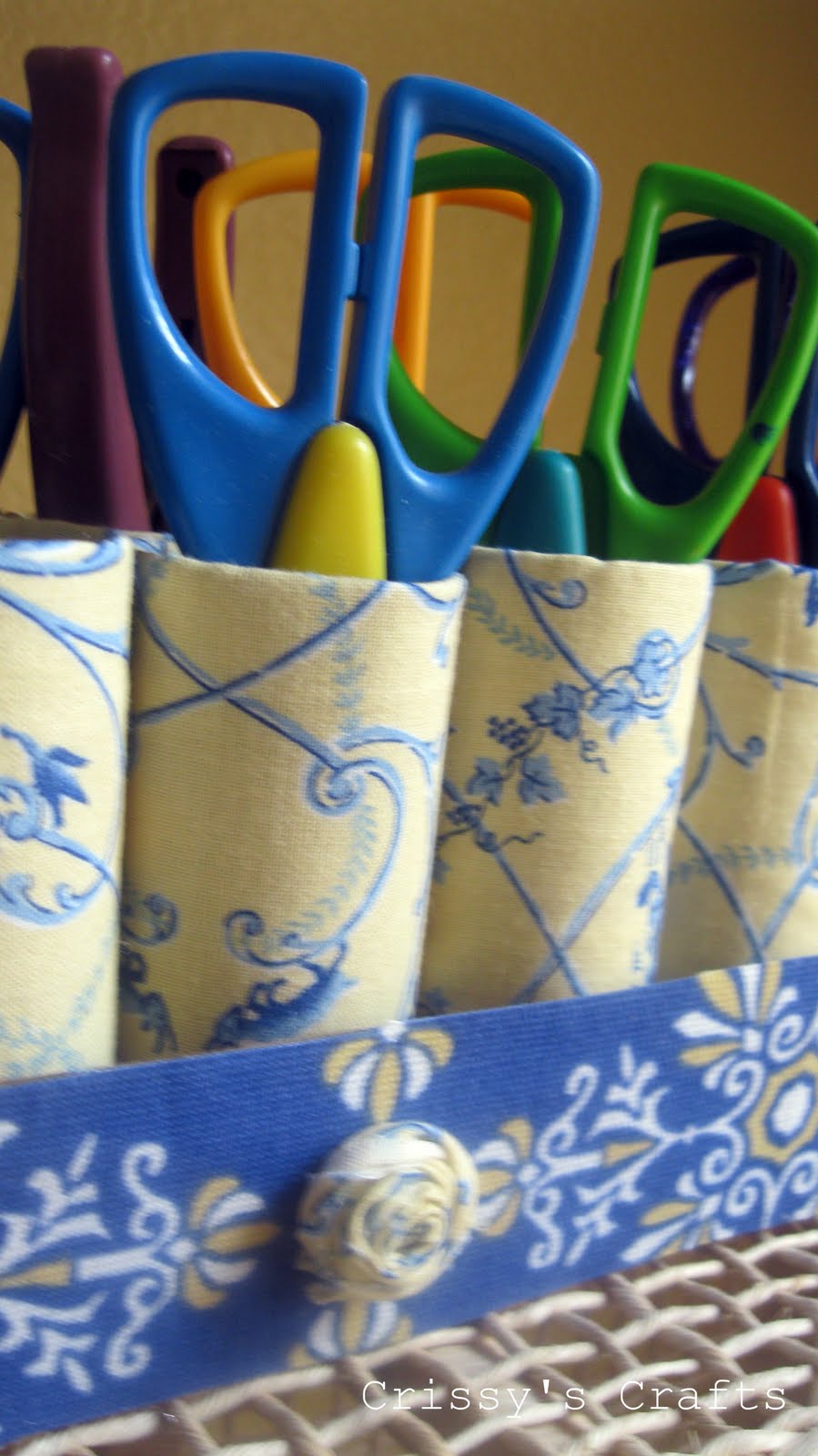 Crissy's Crafts Recycle TP pencil/scissors holders