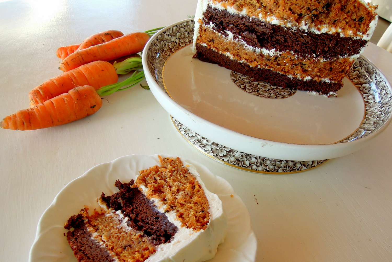 chowgypsy Brownie Carrot Layer Cake...It's Alive!