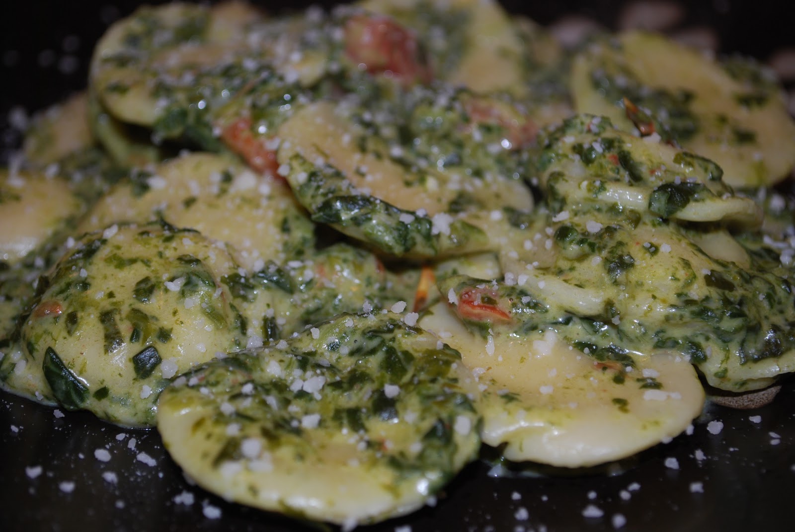 Carrie's Experimental Kitchen Creamed Spinach Ravioli