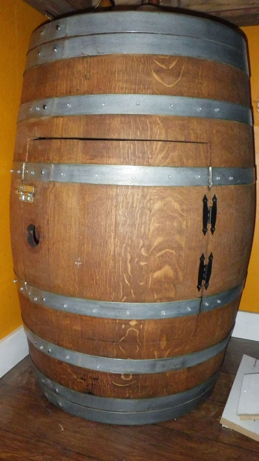 Crafty Trev Wine Barrel Cabinet