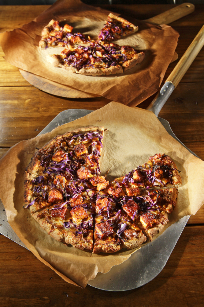 The Chubby Vegetarian BBQ Tofu Pizza