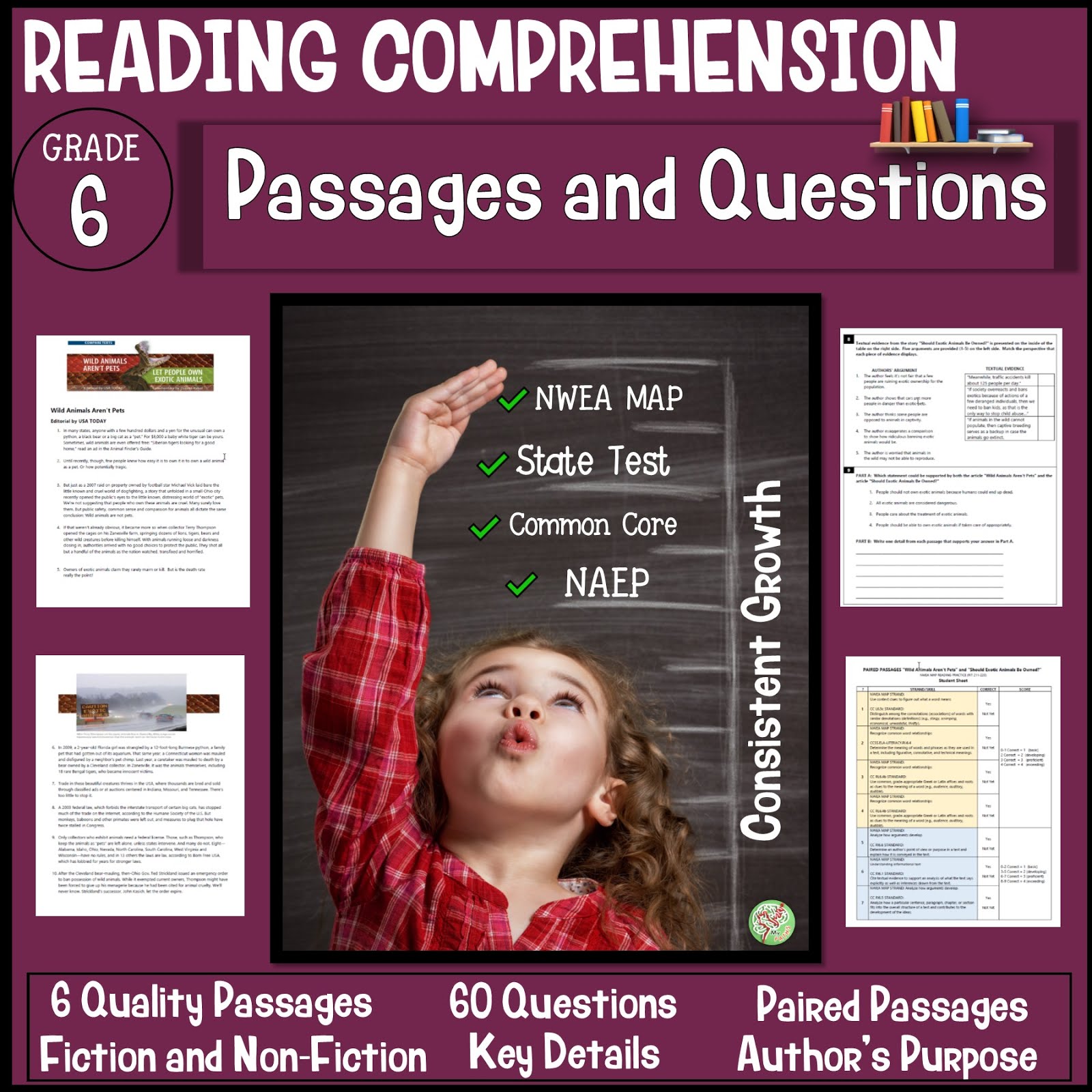 6th Grade Reading Passages and Questions