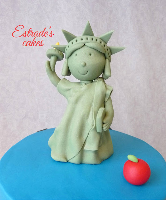 Estatua de la libertad de fondant 1