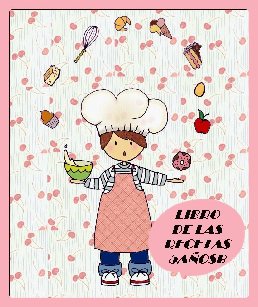 Cuaderno de recetas con dibujo de cocinero para hacer un regalo especial